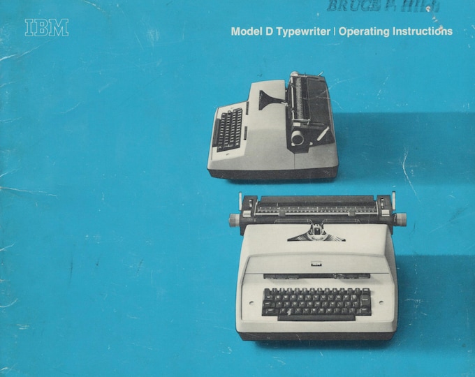 IBM Model D Typewriter Instruction Manual - User Manual - Complete User Guide