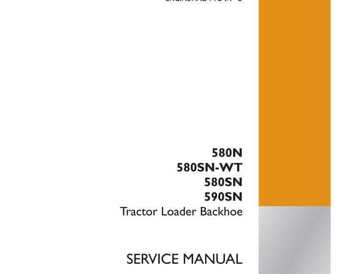 Case 580N 580SN-WT 580SN 590SN Tractor Loader Backhoe-ENGINE And PTO In - B - Engine - 10.A -   Service Manual (Pdf Download)