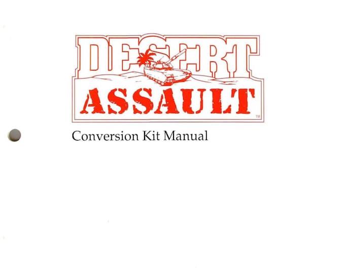 DATA EAST - Desert Assault(780-0205-00)  - Service Manual - Parts Manual - Owner manual -  Pdf Download