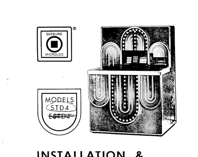 Seeburg- STD4  - Service Manual - Instruction Manual -  Wiring Diagram - Schematic - Operation Manual - Parts List