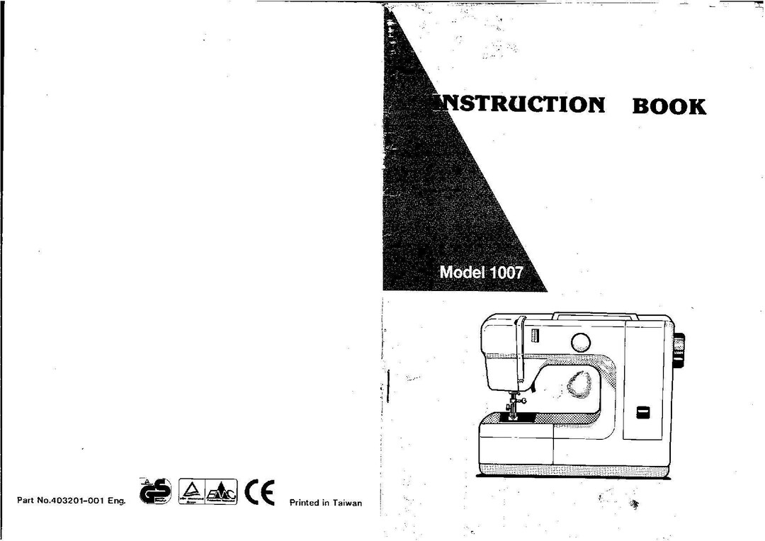 Singer 1007 Sewing Machine Instruction Manual - English (PDF) - Etsy