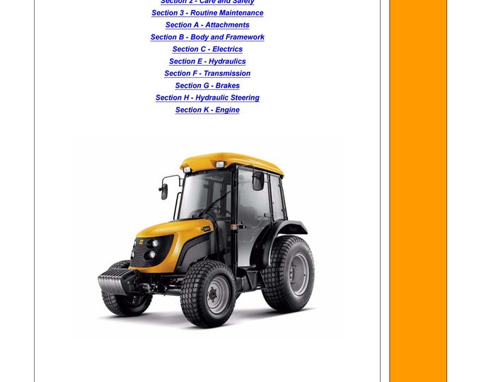 JCB 354/360 TRACTOR - 9803-9480 - Workshop Manual - Service Manual - Parts Manual - Owners Manual (pdf Download)