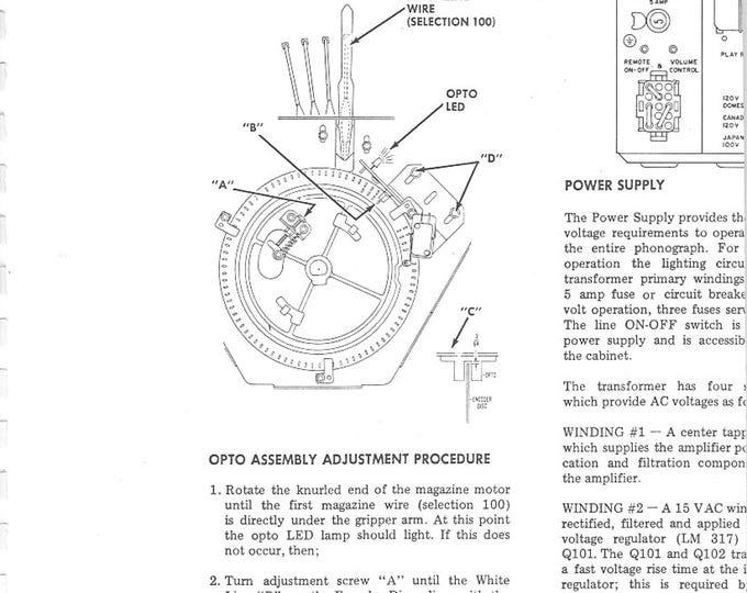 Rock-Ola - 480 - Service Manual - Instruction Manual -  Wiring Diagram - Schematic - Operation Manual - Parts List