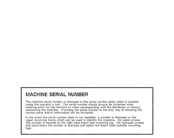 Linkbelt - Excavator LS5800 - LS6000 SL CII EX - Shop Manual - Workshop Manual - Service Manual - English