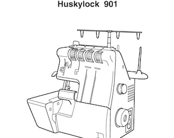 Husqvarna Viking Huskylock 901 Sewing Machine Instruction Manual (English)