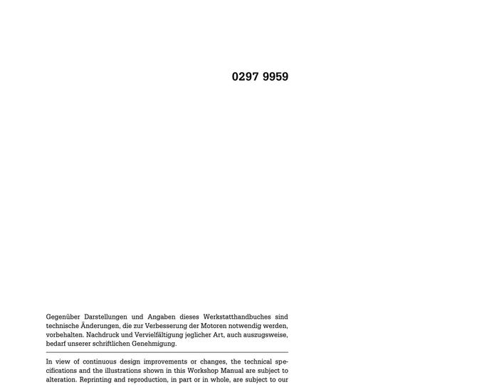 Deutz Werkstatthandbuch 0297 9959 - Workshop Manual - Service Manual - Parts Manual - Owners Manual (pdf Download)