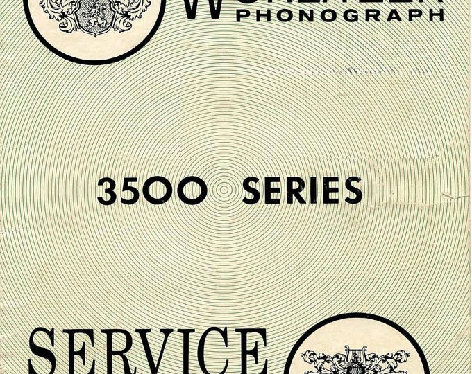 Wurlitzer - 3500 Series - 100 - 160 - 200 - Zodiac - Phonograph - Service Manual - Workshop Manual - Repair Manual - English
