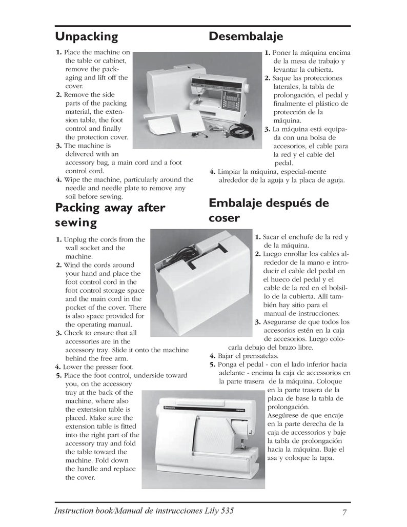 Husqvarna Viking Lily 535 Sewing Machine Instruction Manual User Manual