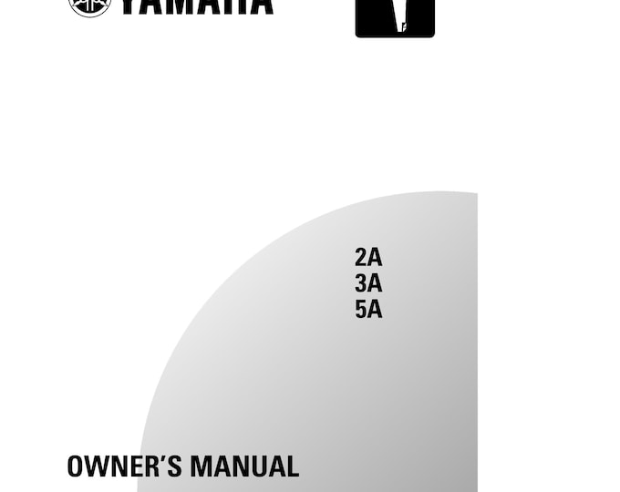 Yamaha - 2a  3a 5a  - Manual- Instruction Manual - User Guide