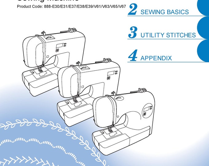 Brother PS300t Sewing Machine Instruction Manual - User Manual - Complete User Guide