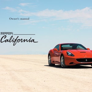 Ferrari California Owners Manual - Instructions - English