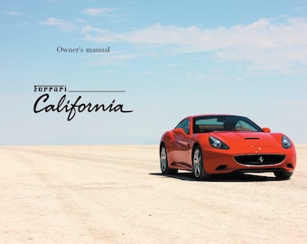 Ferrari California Owners Manual - Instructions - English
