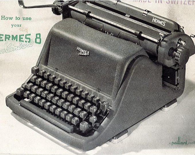 Hermes 8 Typewriter Instruction Manual - User Manual - Complete User Guide