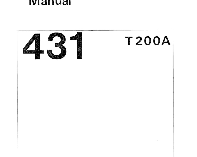Singer-431T200A-Service-Manual-Service-Manual- Repair Manual - English