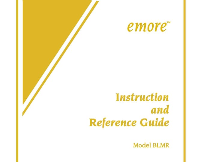 Baby Lock Emore BLMR Sewing Machine Instruction Manual - User Manual - Complete User Guide - English