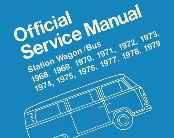 VW Volkswagen Bus T2 Service Manual 1968-1979 (PDF Download)