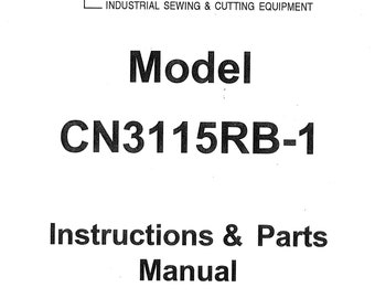 CONSEW CN3115RB-1 Sewing Machine Instruction Manual - User Manual - Complete User Guide - English