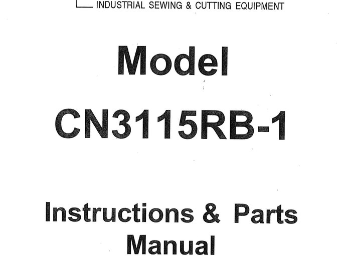 CONSEW CN3115RB-1 Sewing Machine Instruction Manual - User Manual - Complete User Guide - English