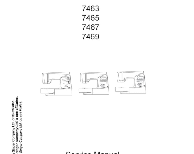 Singer-Confidence-7463-7465-7467-7469-Service-Manual Repair Manual - English