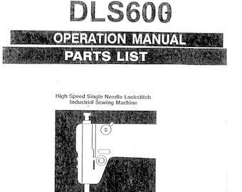 CONSEW DLS600 Sewing Machine Instruction Manual (English)