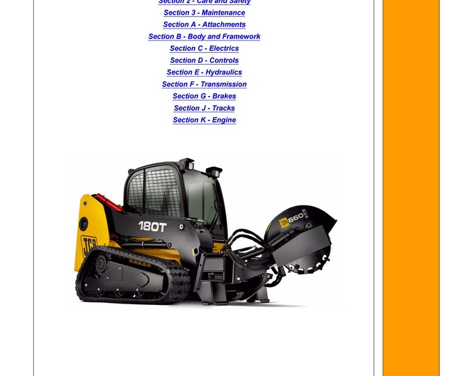 JCB Robot 160, 170 and 180 - 9803-9450 - Workshop Manual - Service Manual - Parts Manual - Owners Manual (PDF Download)