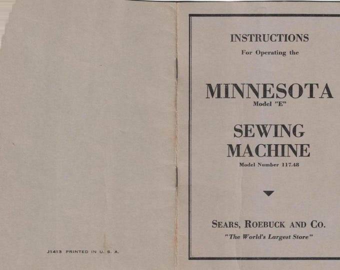 Minnesota - Model- E  - manual - Sewing Machine - Service Manual - Instruction Manual -  Wiring Diagram - Schematic - Operation Manual