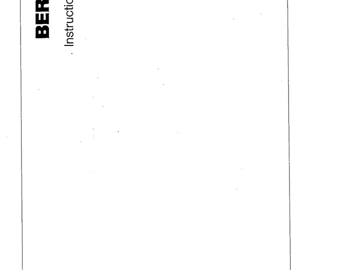 BERNINA 800 Sewing Machine Instruction Manual - User Manual - Complete User Guide - English