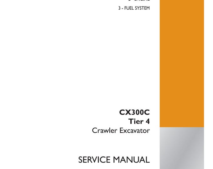 Case CX300C Tier 4 Crawler Excavator -  Section 2000 - Service Manual (Pdf Download)