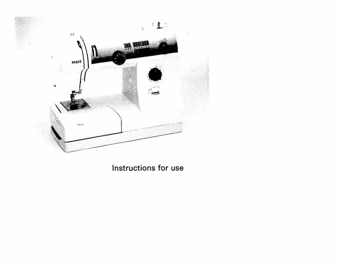 PFAFF HOBBY 4240 -4250 -4260 Sewing Machine Instruction Manual - User Manual - Complete User Guide - English