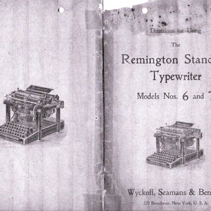 Remington 6 and 7 Typewriter Instruction Manual - User Manual - Complete User Guide