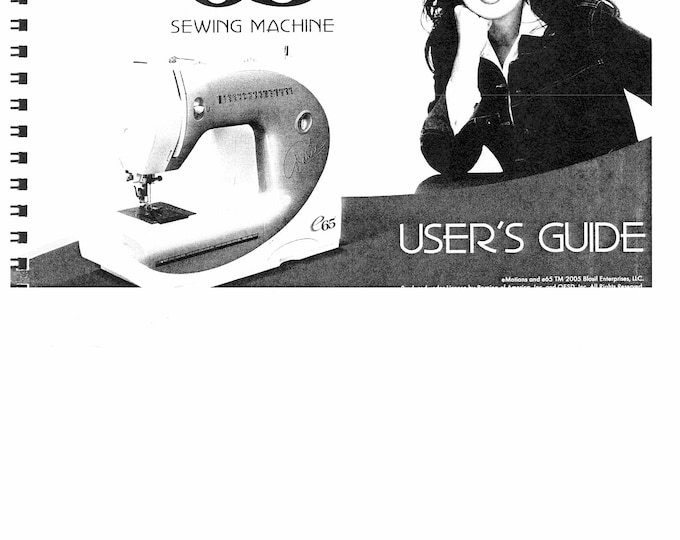 Bernina Emotions e65 Sewing Machine Instruction Manual - User Manual - Complete User Guide - English