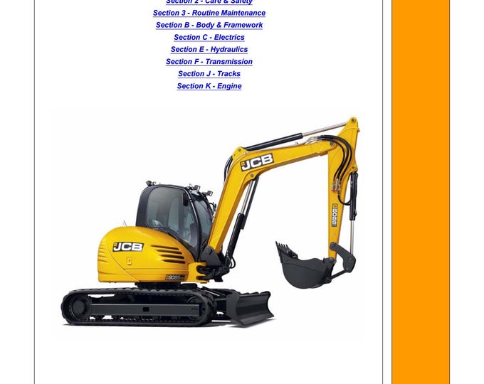 JCB 8085 - Workshop Manual - Service Manual - Parts Manual - Owners Manual (pdf Download)