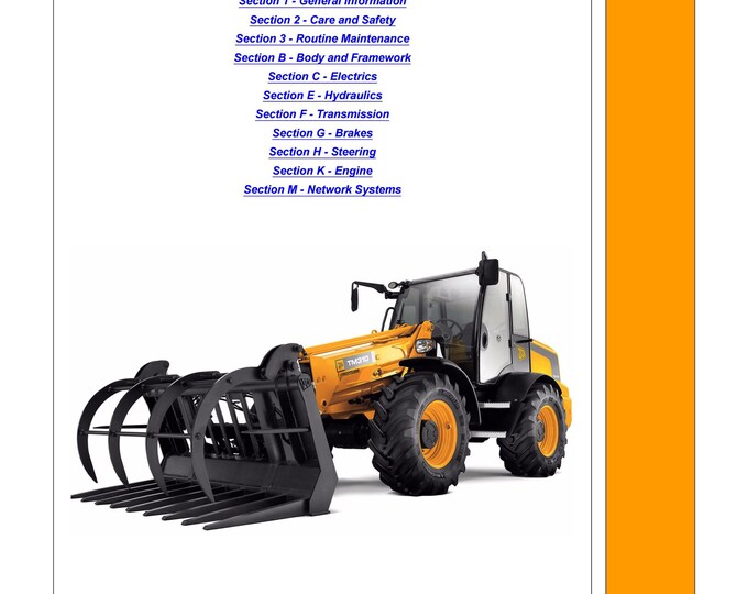 JCB Teletruk -  9803-9520 - Workshop Manual - Service Manual - Parts Manual - Owners Manual (pdf Download)