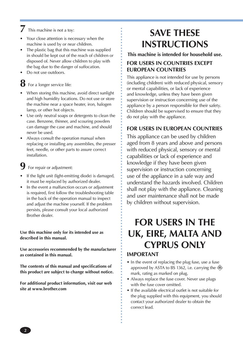 Brother XR9550 Sewing Machine Instruction Manual User Manual Etsy