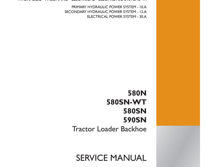 Case 580N 580SN-WT 580SN 590SN Tractor Loader Backhoe  -Shop Manual - Workshop Manual - Service Manual -(Pdf Download)