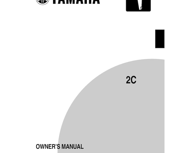 Yamaha - 2 C Outboards - Manual - Instruction Manual - User Guide