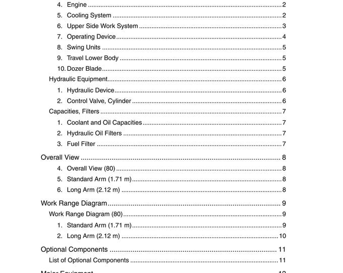 Linkbelt - Excavator 80 SPIN ACE SB Tier 3 - Shop Manual - Workshop Manual - Service Manual - English