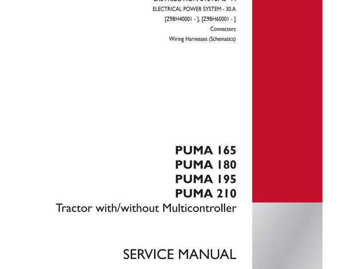 Case Puma 165 Puma 180 Puma 195 Puma 210 - Repair Manual- (Pdf Download)