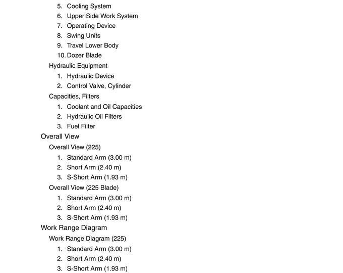 Linkbelt - Excavator 225 SPIN ACE MSR Tier 3 - Shop Manual - Workshop Manual - Service Manual - English