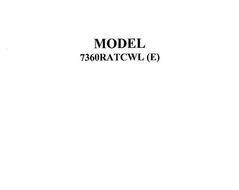 CONSEW 7360RATCWLE Sewing Machine Instruction Manual - English