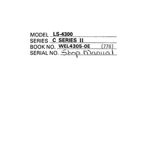 Linkbelt - Excavator LS-4300CII EX - Shop Manual - Workshop Manual - Service Manual - English