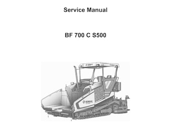 Bomag BF 700 C S500 Service Repair Manual (PDF Download)