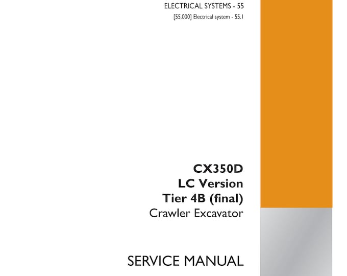 Case CX350D Long Reach LC Version Tier 4B (final) - Frames and ballasting - Repair manual - (Pdf Download)