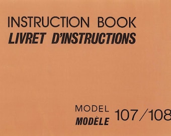 Janome 107-108 Sewing Machine Instruction Manual (PDF)