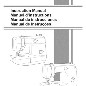 Singer LS2125 Sewing Machine Instruction Manual - User Manual - Complete User Guide - English - French - Spanish