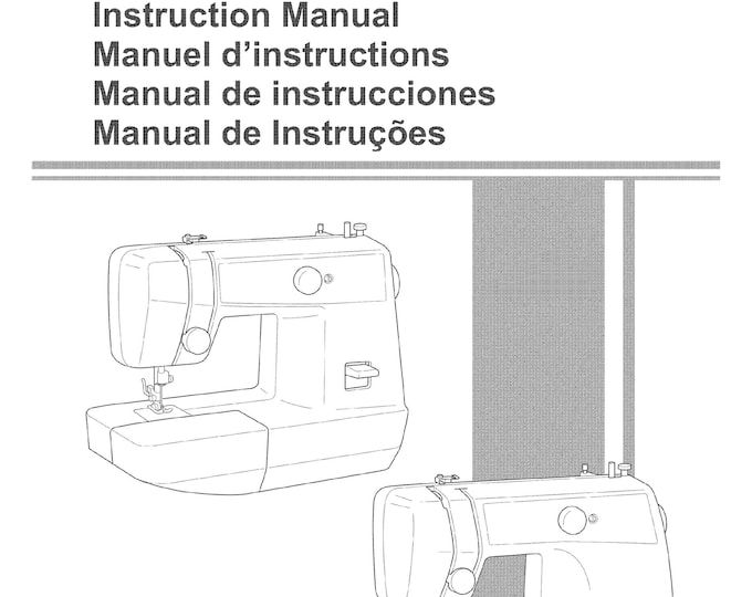 Singer LS2125 Sewing Machine Instruction Manual - User Manual - Complete User Guide - English - French - Spanish