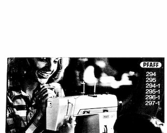 Pfaff 294/295 Sewing Machine Instruction Manual - English
