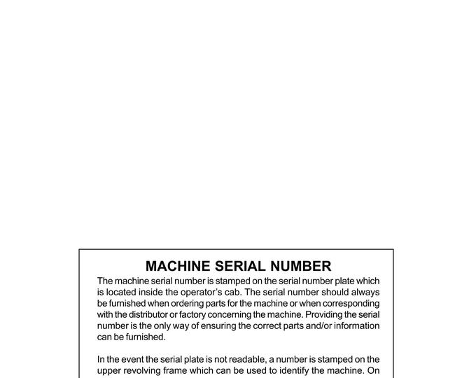 Linkbelt - Excavator 160 LX - Shop Manual - Workshop Manual - Service Manual - English