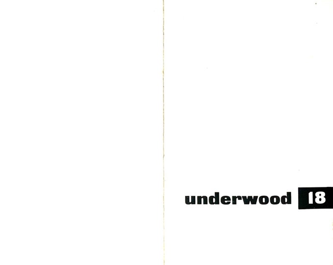 Underwood 18 Typewriter Instruction Manual - User Manual - Complete User Guide