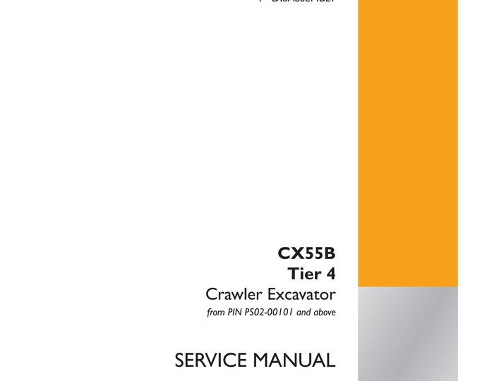 Case CX55B Tier 4 Crawler Excavator - Service Manual (Pdf Download)